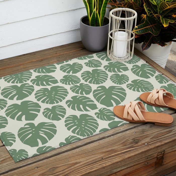 Monstera - Green Outdoor Rug Gallery Image 2