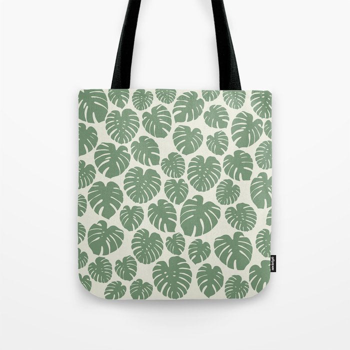 Monstera - Green Tote Bag Gallery Image 1