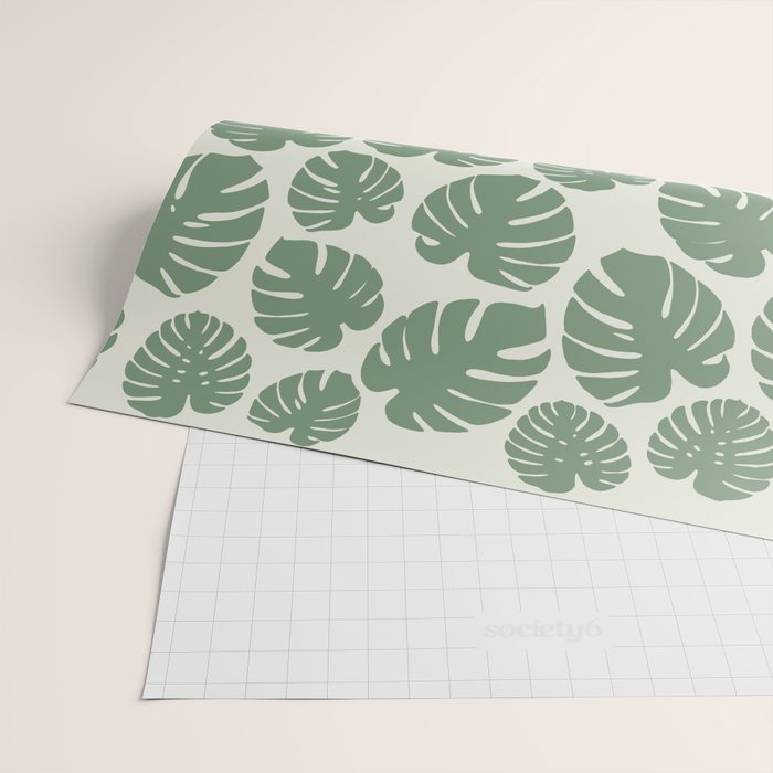Monstera - Green Wrapping Paper Gallery Image 2