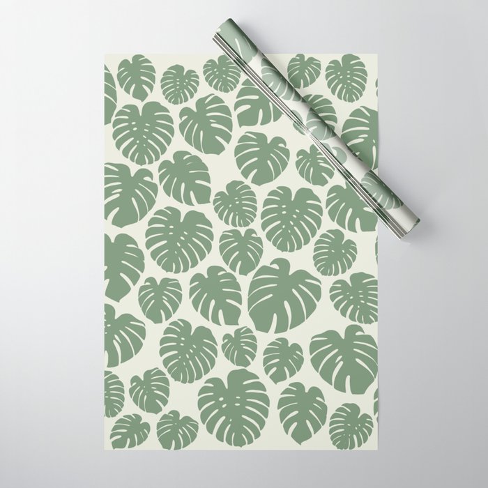 Monstera - Green Wrapping Paper Gallery Image 1