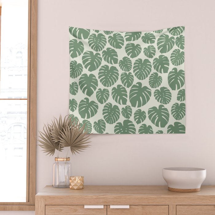 Monstera - Green Wall Tapestry Gallery Image 2