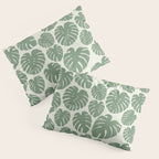 Monstera - Green Pillow Sham Gallery Image 3
