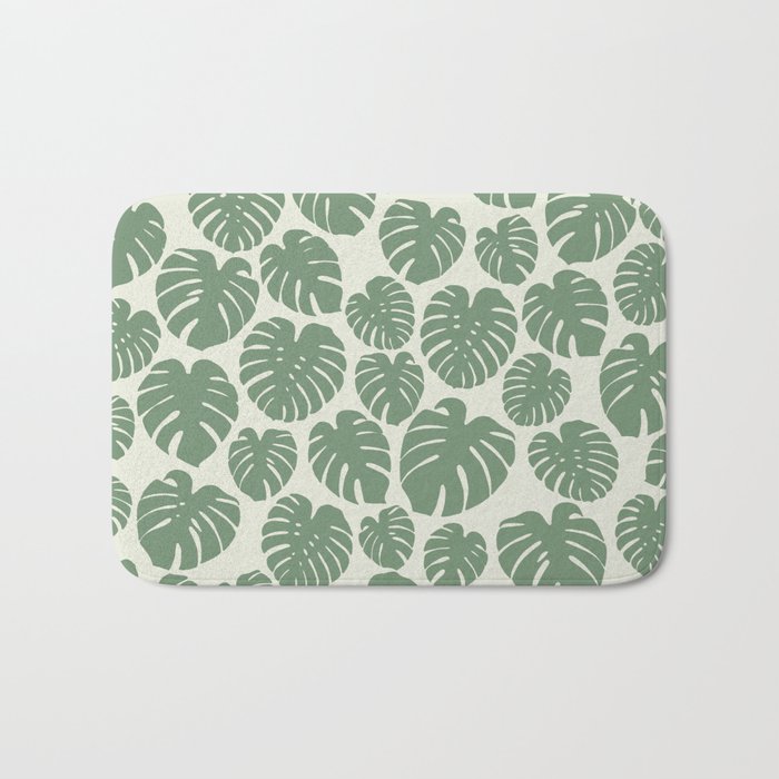 Monstera - Green Bath Mat Gallery Image 1
