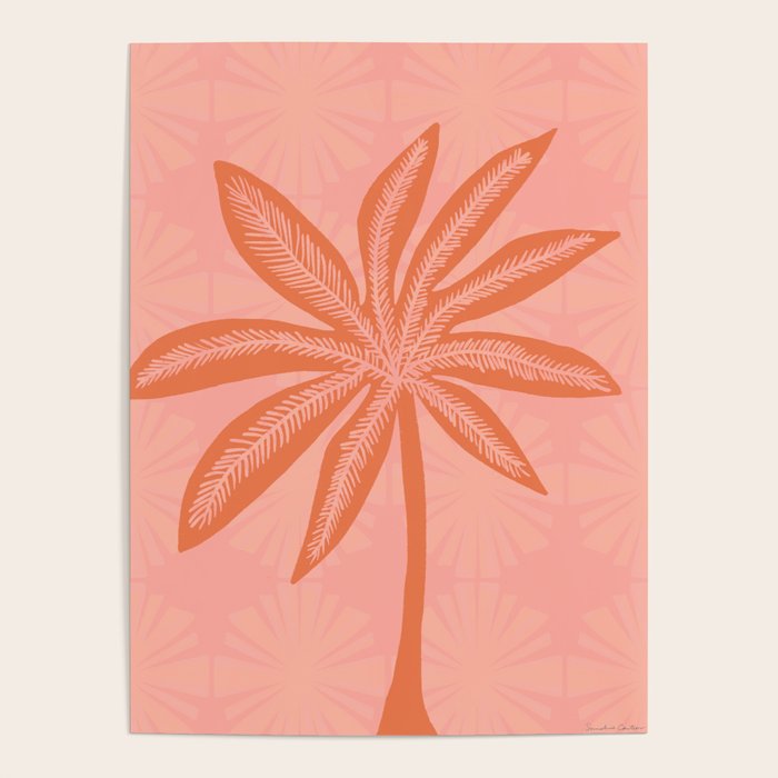 mod palms, pink Poster Gallery Image 4