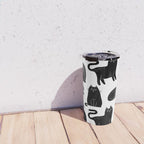 Funny black cat animal cartoon pattern Travel Mug Gallery Image 4