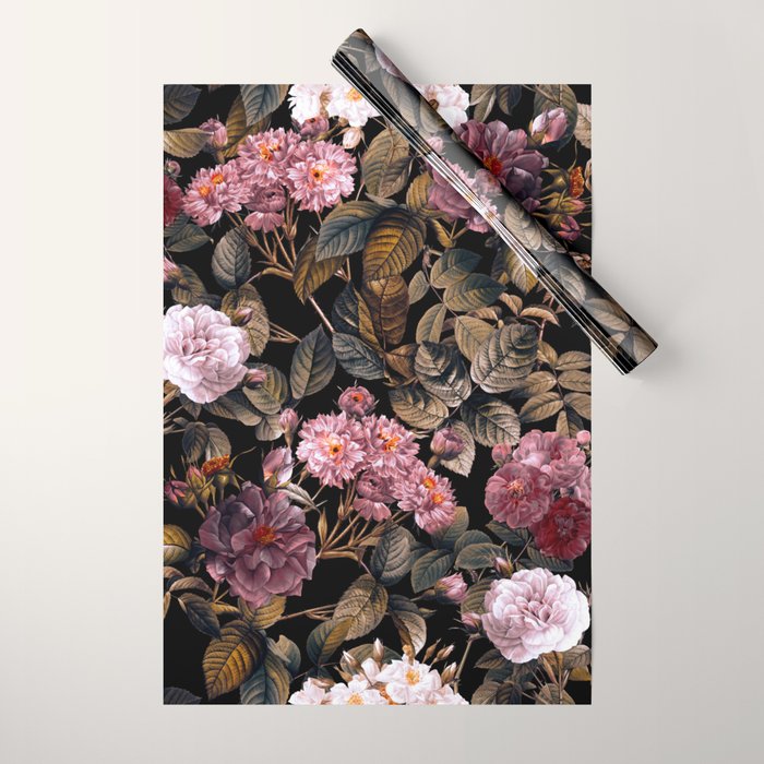 Autumn Winter Flowers IV Wrapping Paper Gallery Image 1