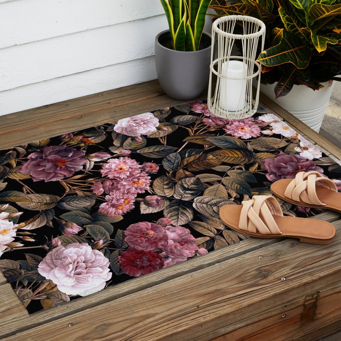 Autumn Winter Flowers IV Outdoor Rug Gallery Image 2