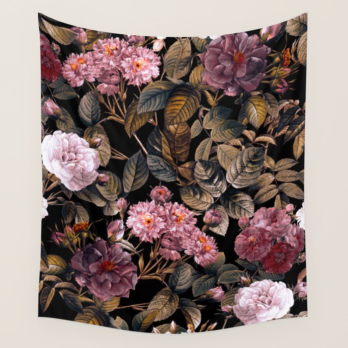 Autumn Winter Flowers IV Wall Tapestry Gallery Image 4