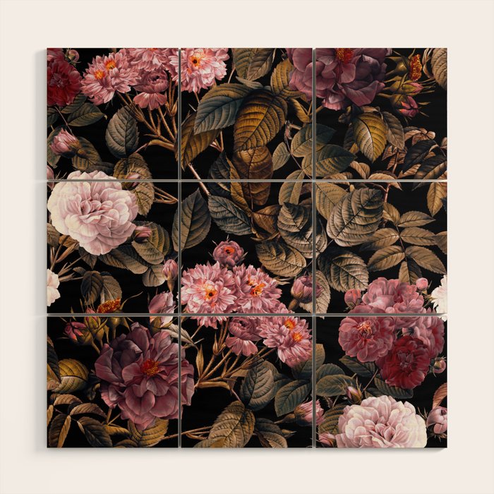 Autumn Winter Flowers IV Wood Wall Art Gallery Image 1