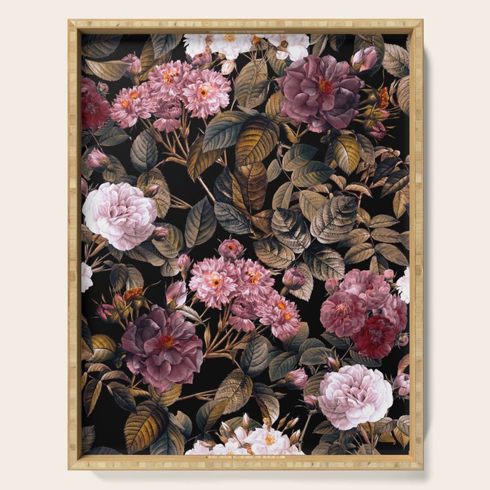 Autumn Winter Flowers IV Serving Tray Gallery Image 1
