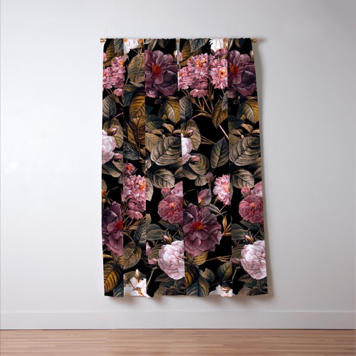 Autumn Winter Flowers IV Window Curtain Gallery Image 3