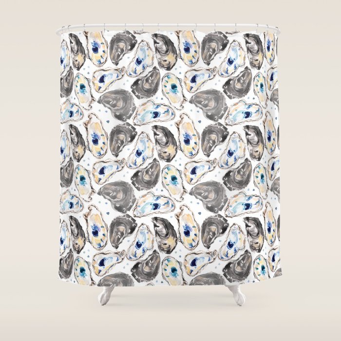 Coastal Oysters Shower Curtain Gallery Image 1