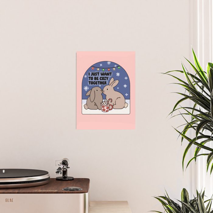Cozy Winter Bunnies Poster Gallery Image 2