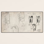 Boxing Gloves Patent - Boxer Trainer Coach Gym Art - Antique Desk Mat Gallery Image 3