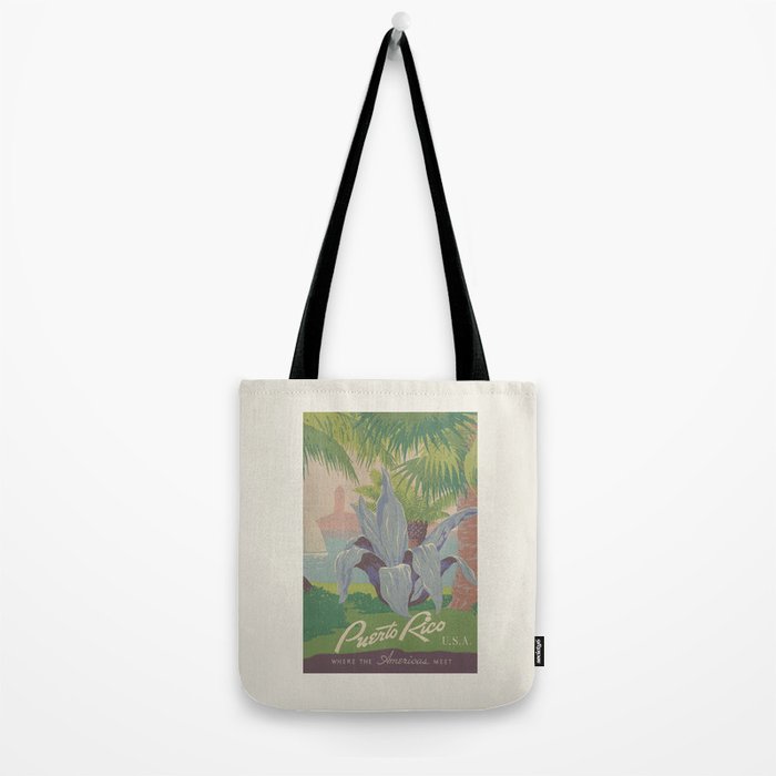 Puerto Rico Vintage travel poster, 1930s Tote Bag Gallery Image 2