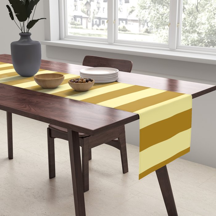 Gold Leaf Mustard and Lemon Sorbet Yellow Table Runner Gallery Image 2