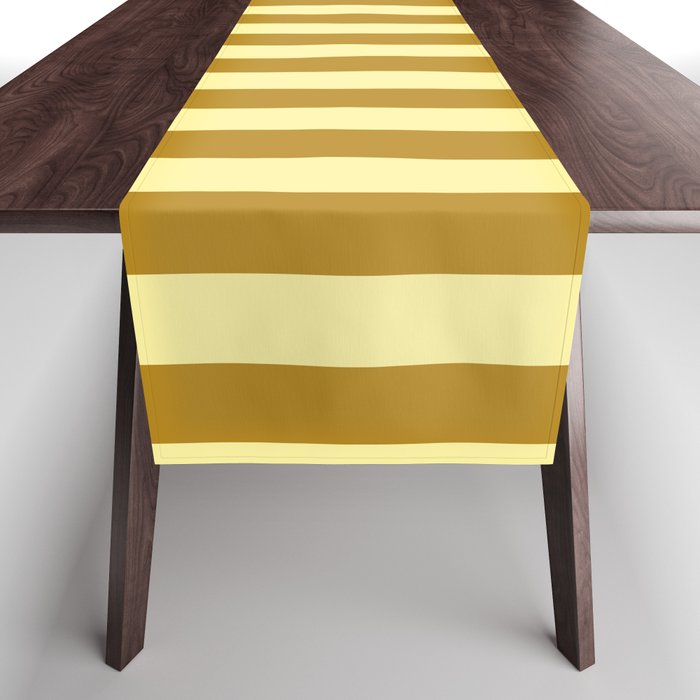 Gold Leaf Mustard and Lemon Sorbet Yellow Table Runner Gallery Image 1