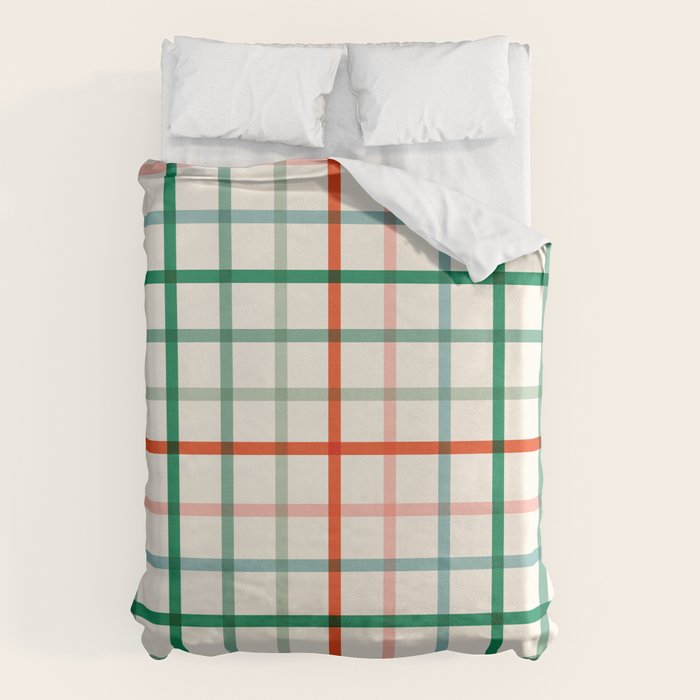 Simple Check - festive Duvet Cover Gallery Image 1