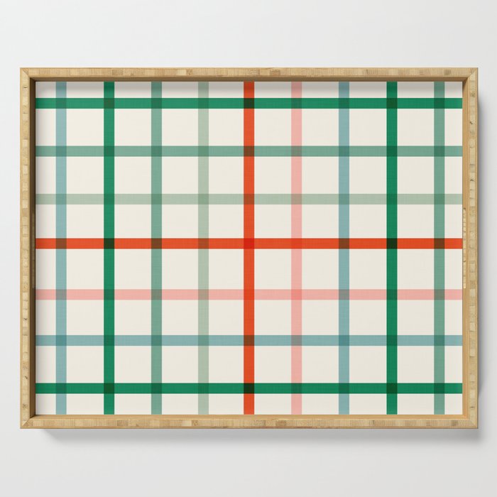 Simple Check - festive Serving Tray Gallery Image 1