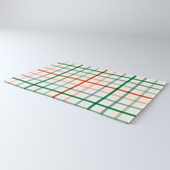 Simple Check - festive Rug Gallery Image 3