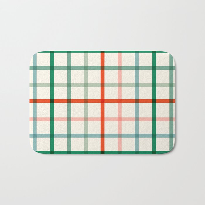 Simple Check - festive Bath Mat Gallery Image 1
