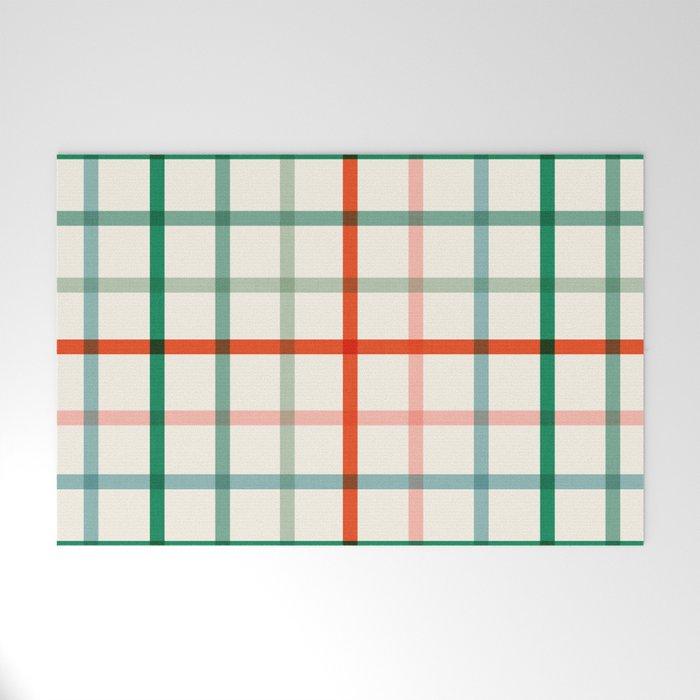 Simple Check - festive Welcome Mat Gallery Image 1
