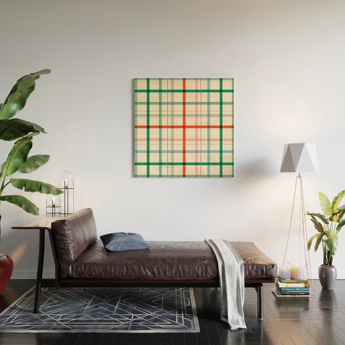 Simple Check - festive Wood Wall Art Gallery Image 2