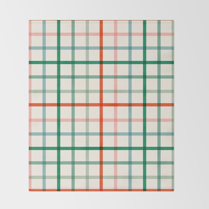 Simple Check - festive Throw Blanket Gallery Image 2