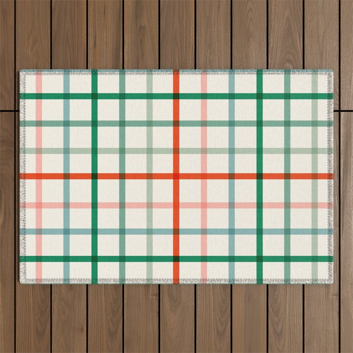 Simple Check - festive Outdoor Rug Gallery Image 1