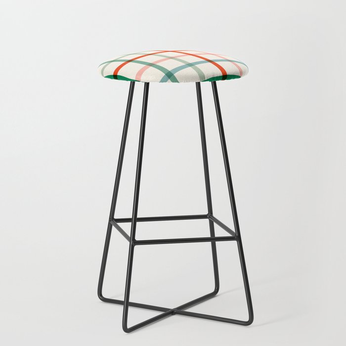 Simple Check - festive Stool Gallery Image 1