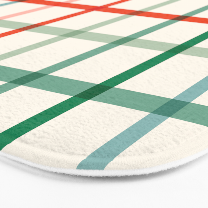 Simple Check - festive Bath Mat Gallery Image 3