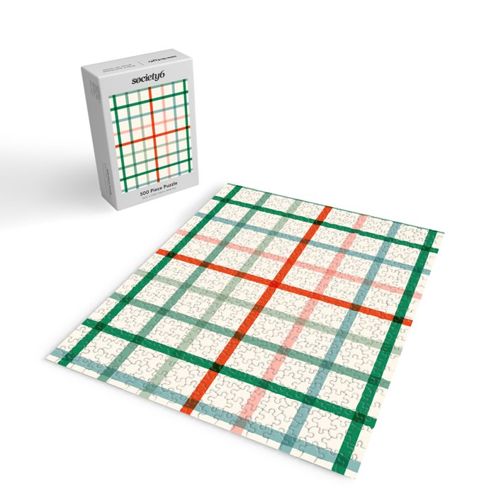 Simple Check - festive Jigsaw Puzzle Gallery Image 2