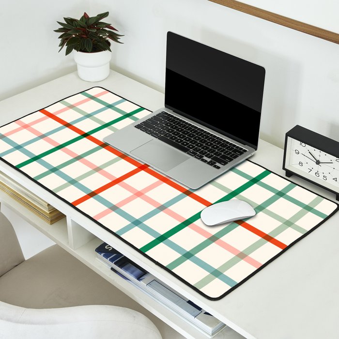 Simple Check - festive Desk Mat Gallery Image 2