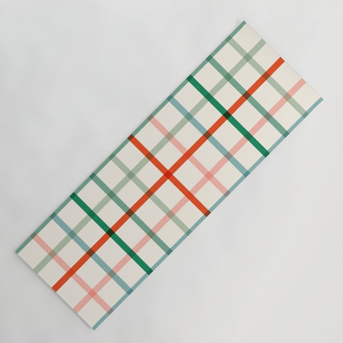 Simple Check - festive Yoga Mat Gallery Image 1