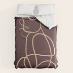 Abstract Line Art Cat 3 Comforter Gallery Image 6