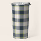 Modern Tartan in Earth Tones Travel Mug Gallery Image 2