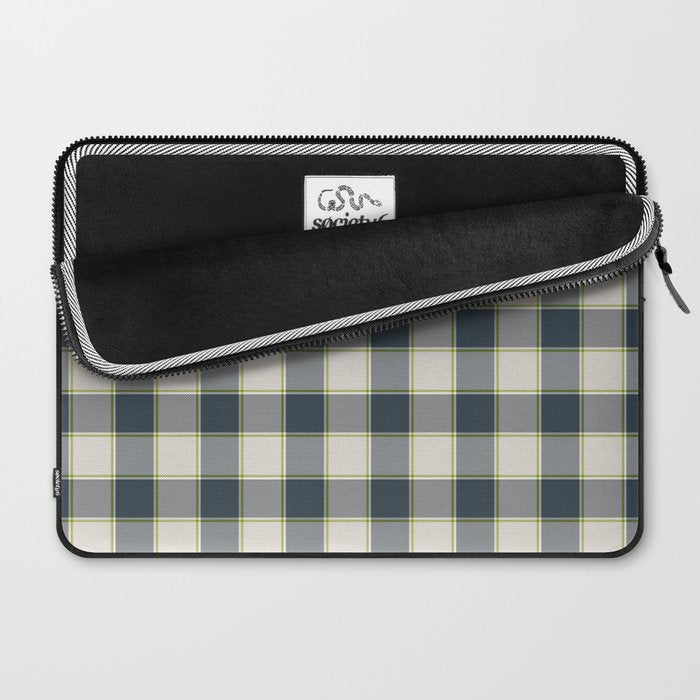 Modern Tartan in Earth Tones Laptop Sleeve Gallery Image 2