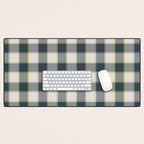 Modern Tartan in Earth Tones Desk Mat Gallery Image 1