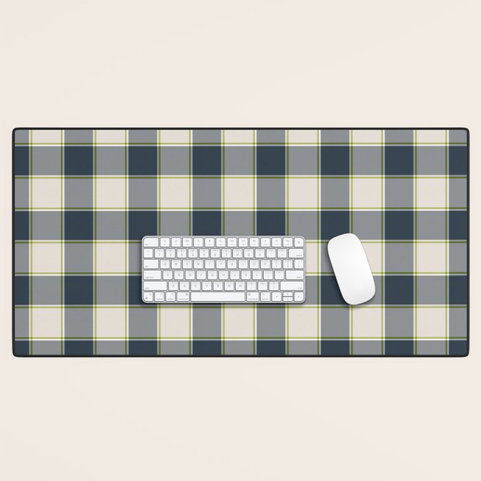Modern Tartan in Earth Tones Desk Mat Gallery Image 1