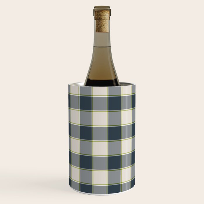 Modern Tartan in Earth Tones Wine Chiller Gallery Image 2