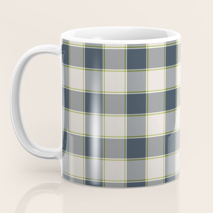 Modern Tartan in Earth Tones Coffee Mug Gallery Image 3