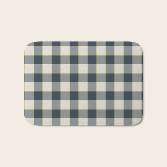 Modern Tartan in Earth Tones Bath Mat Gallery Image 1