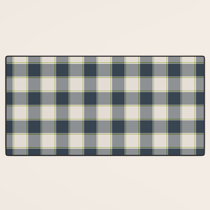 Modern Tartan in Earth Tones Desk Mat Gallery Image 3