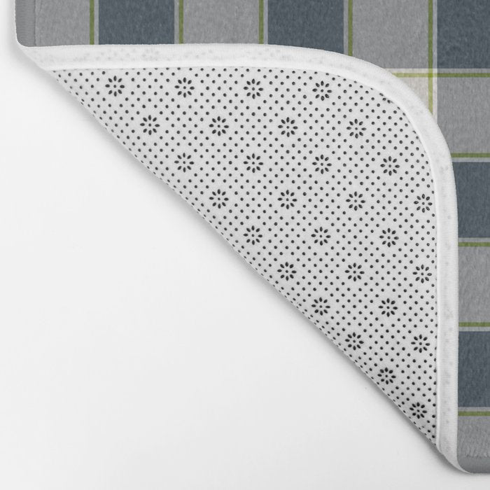 Modern Tartan in Earth Tones Bath Mat Gallery Image 2