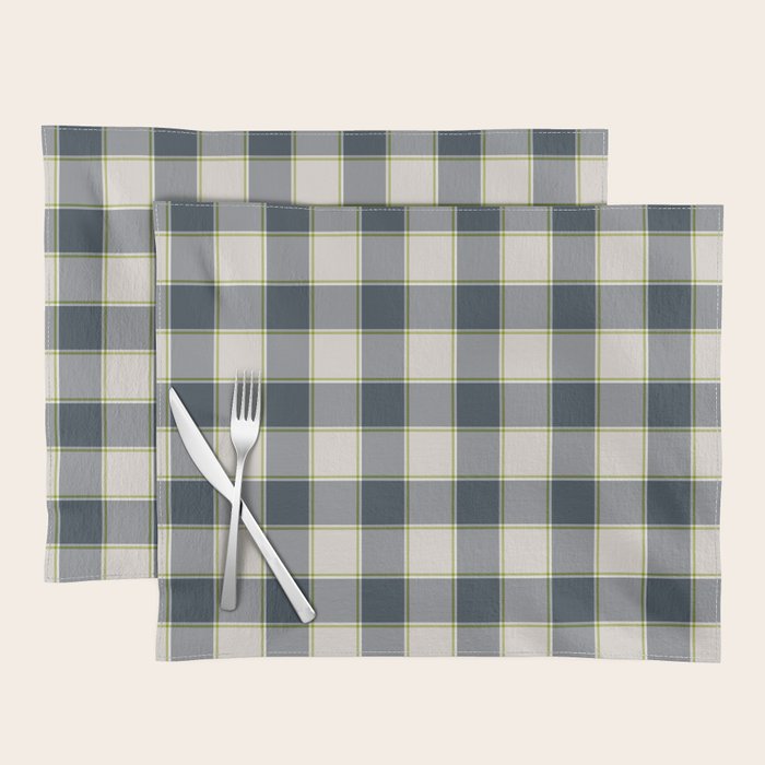 Modern Tartan in Earth Tones Placemat Gallery Image 1