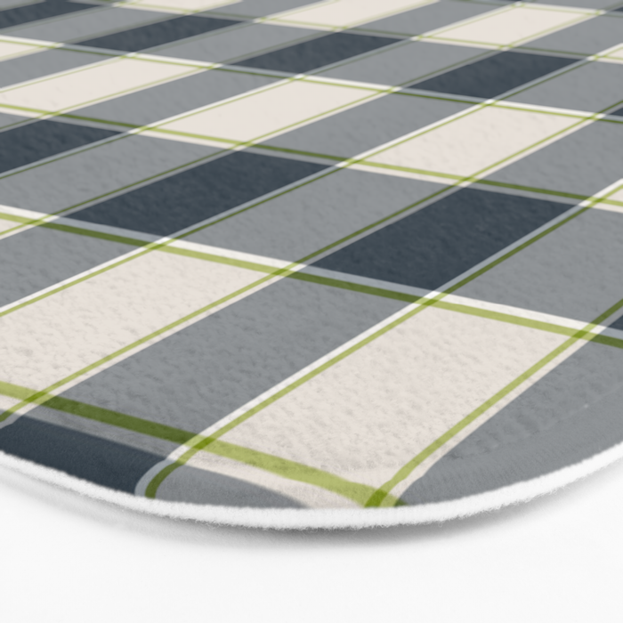 Modern Tartan in Earth Tones Bath Mat Gallery Image 3