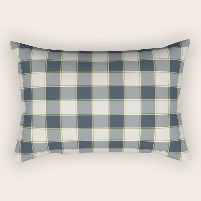 Modern Tartan in Earth Tones Rectangular Pillow Gallery Image 2