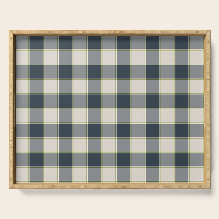 Modern Tartan in Earth Tones Serving Tray Gallery Image 1