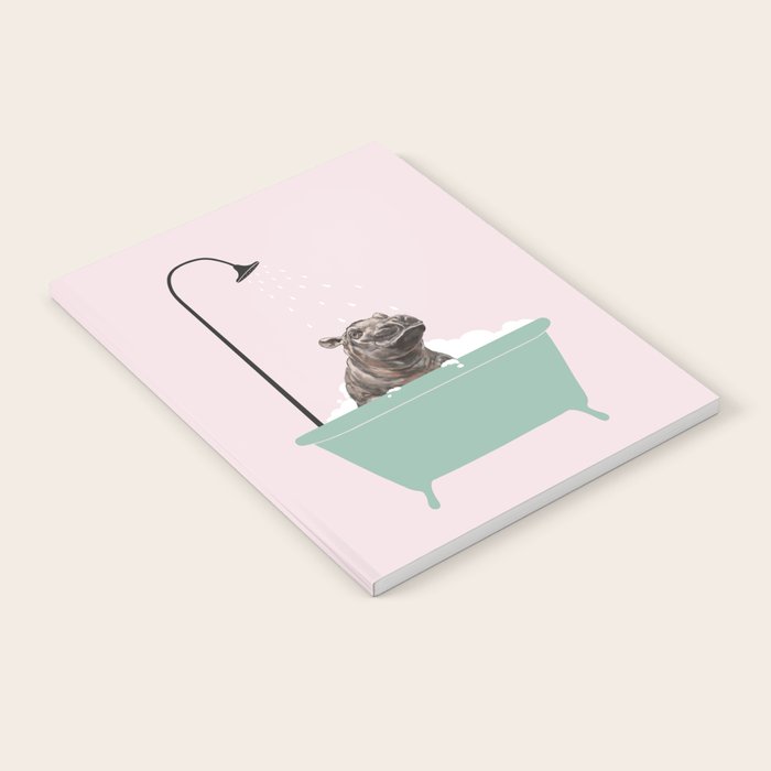 Hippo Enjoying Bubble Bath Notebook Gallery Image 1
