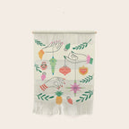 Tree Trimming Hands and Retro Ornaments Wall Hanging Gallery Image 1